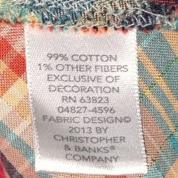 CJ Banks Multicolor Plaid Shirt Women’s Size X 99% Cotton - Picture 4 of 8